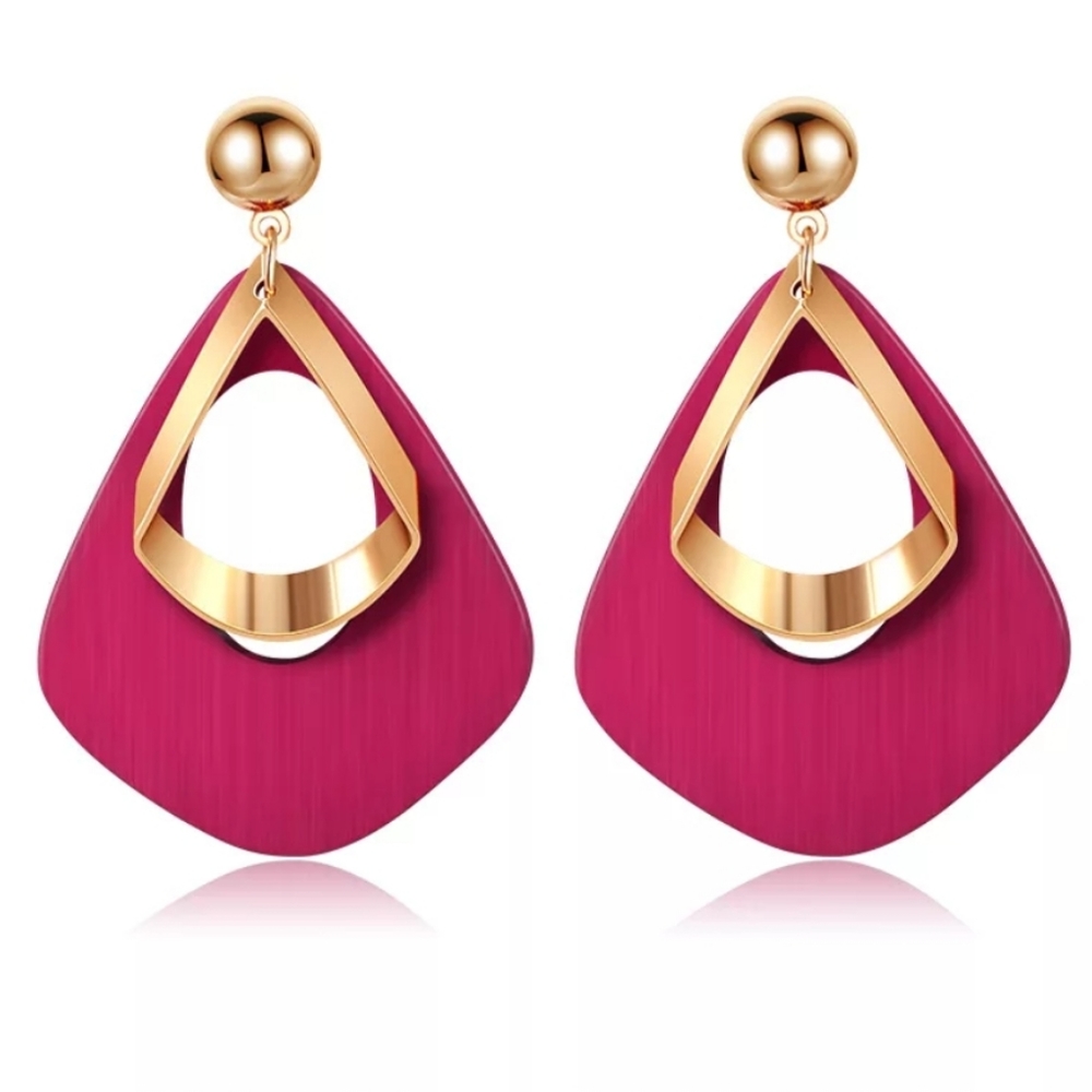 NWT Red & Gold Earrings - Picture 1 of 1